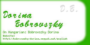 dorina bobrovszky business card